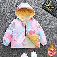 Тепла дитяча куртка для дівчинки весна-осінь, єврозима