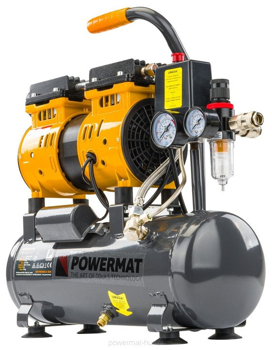 Безмасляний компресор Powermat PM-KBO-6T / PM1282 6L 8 BAR