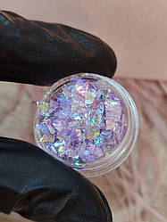 Слюда для дизайну нігтів, фіолетова