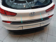 Захисна накладка на задній бампер для Hyundai i30 PD 5Dr H/B 2017-2020