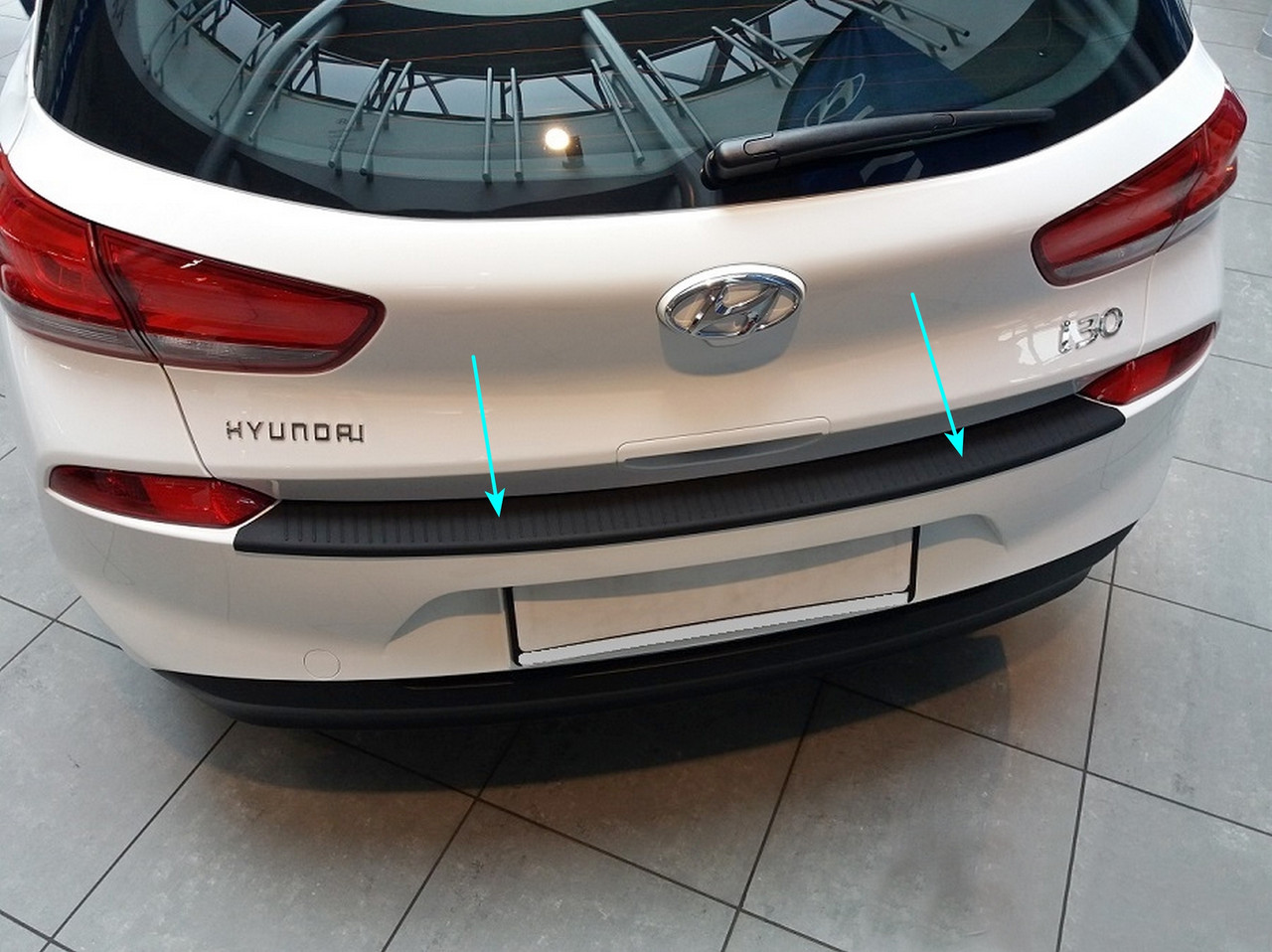 Захисна накладка на задній бампер для Hyundai i30 PD 5Dr H/B 2017-2020, фото 1