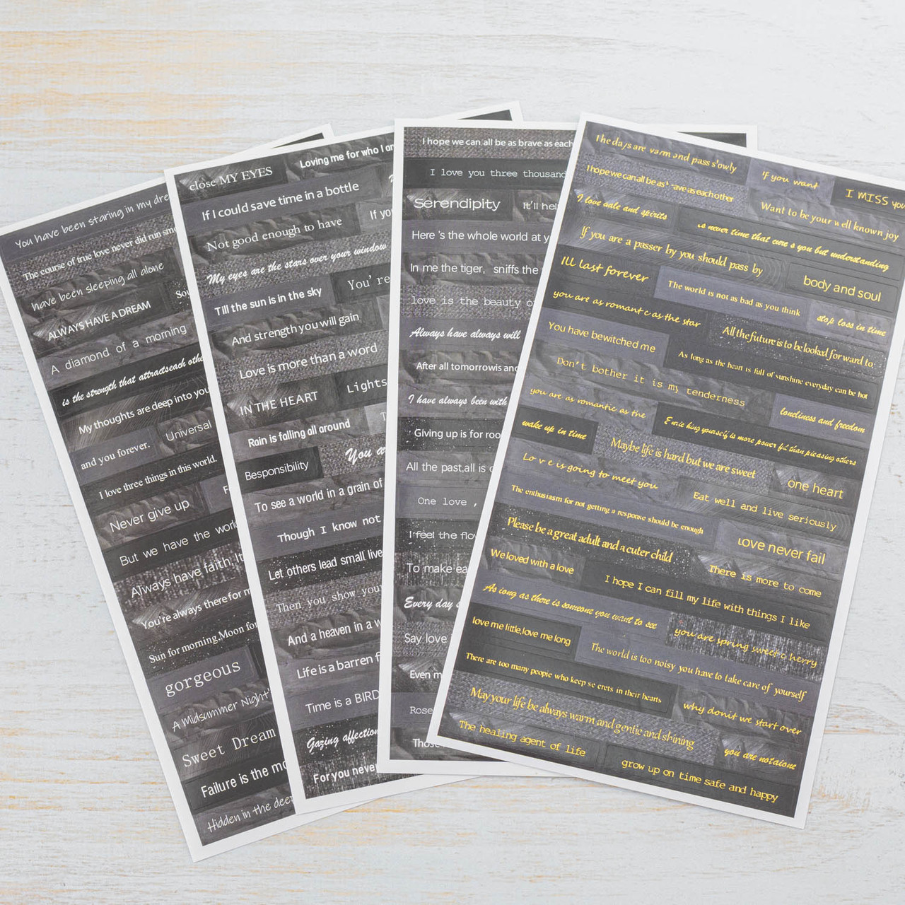 Наклейки 4 листа NKL029, фото 1