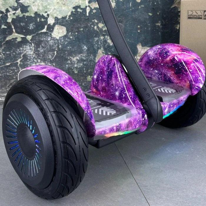 Гіроскутер з ручкою для дітей сігвей Segway Xiaomi NineBot Mini Гіроборд з Ручкою рожевий космос