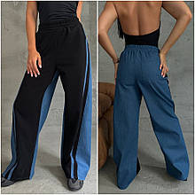 Жіночі штани палаццо з лампасами