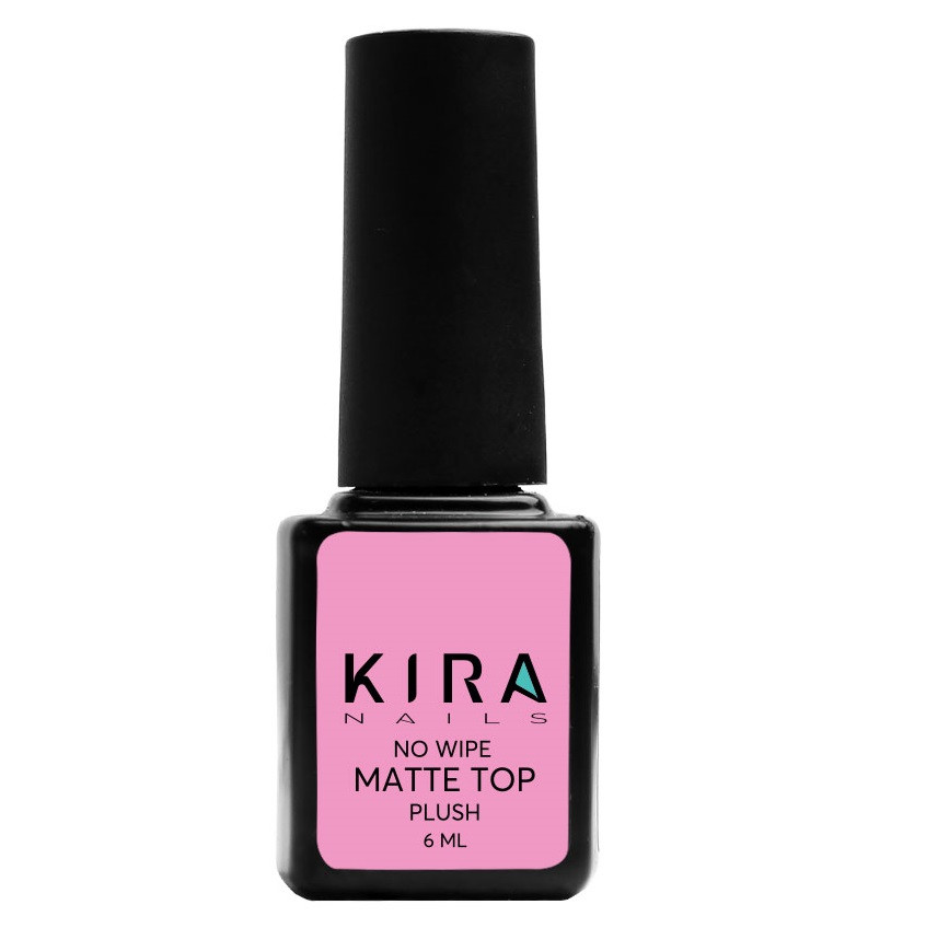 Kira Nails Matte No Wipe Top Coat - матовий топ для гель-лаку БЕЗ липкого шару, 6 мл