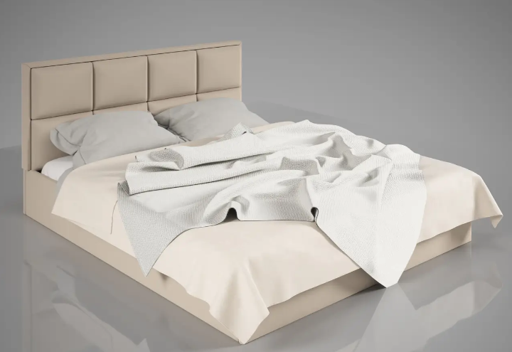 Ліжко Каунтро Sentenzo з підйомним механізмом, узголів'я квадрати, велюр або екошкіра