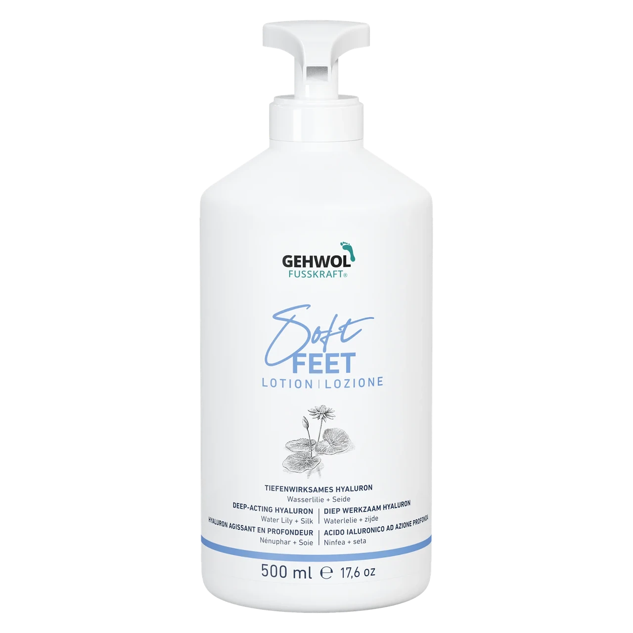 Лосьйон Водяна лілія та шовк з гіалуроновою кислотою Gehwol Soft Feet Lotion 500 мл