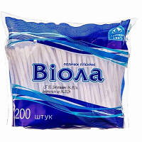 Ватні палички "Віола" пакет 200 шт.