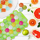 Силіконова форма для льоду Соти з кришкою Supretto (9054), фото 5