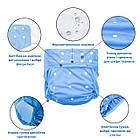 Багаторазовий підгузник для дорослих AIRM HEALTH тканинний, блакитний (90580001), фото 6