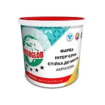 Фарба інтер'єрна акрилова стійка до миття 14кг., ANSERGLOB