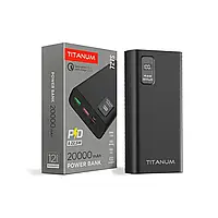 Повербанк Titanum 727S, 20000mAh, 22.5W Black (White)