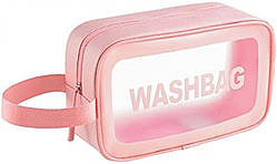 Прозора сумка-косметичка Washbag Pink 20см