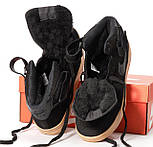 Зимові чоловічі кросівки Nike Air Force 1 High "Black Gum" з хутром теплі 40-45р. Фото в живу, фото 3