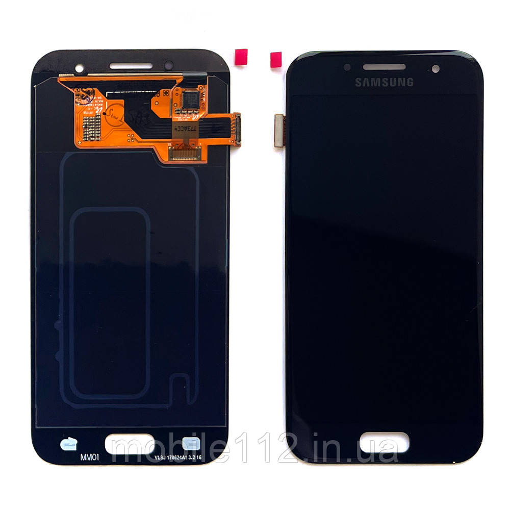 Дисплей (екран) Samsung Galaxy A3 2017 A320F з тачскріном (чорний оригінал Китай), фото 1