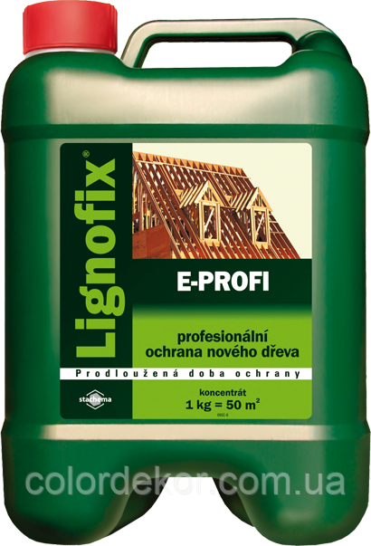 Интерьерный антисептик для дерева Lignofix e-profi (Концентрат 1:9) зеленый 5 кг - фото 1 - id-p446099443