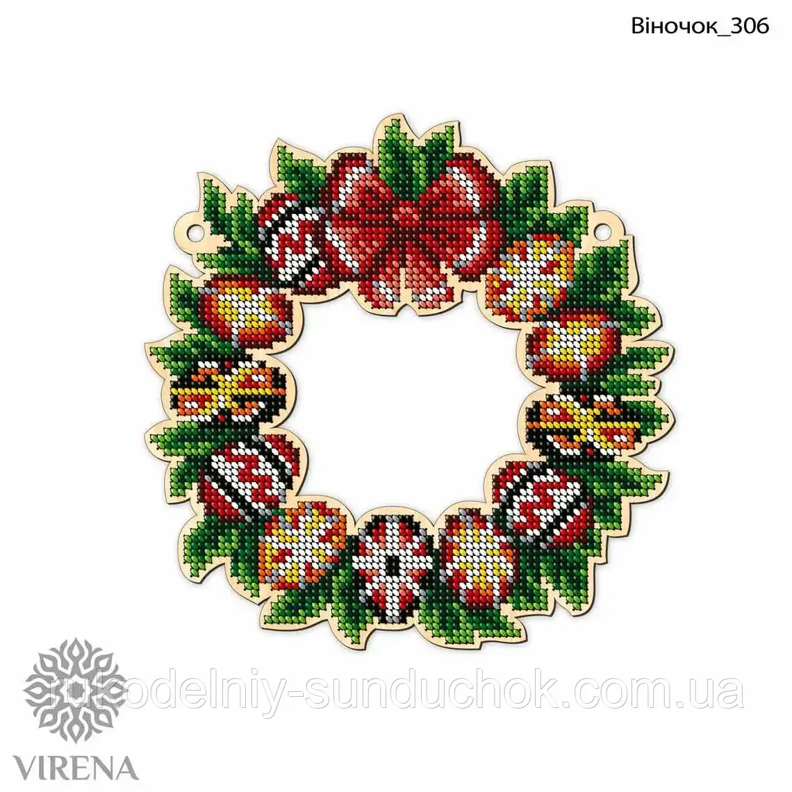 Заготівля з фанери для вишивки бісером "Віночок_306", фото 1