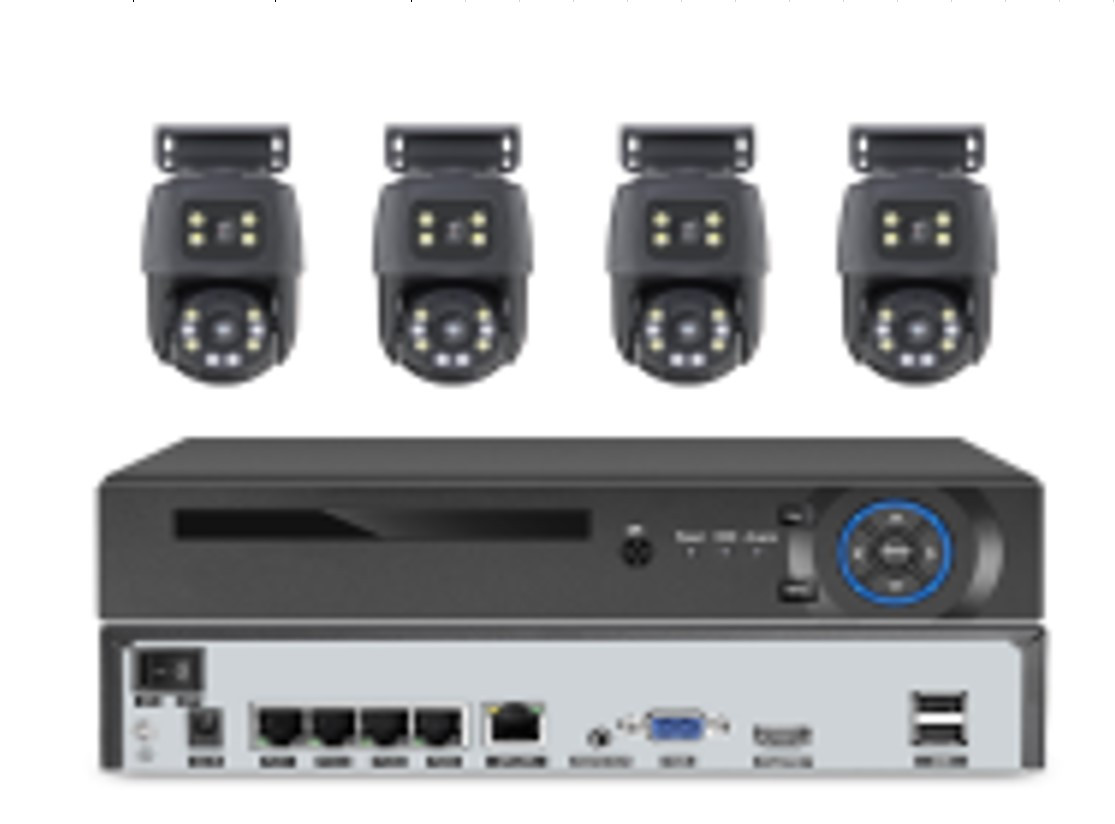 Комплект відеореєстратор + 4 поворотні IP камери, фото 1