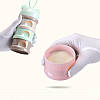 Контейнер для дитячої суміші, для молочної суміші, багатошаровий дозатор сухого молока Жабка (рожевий), фото 3