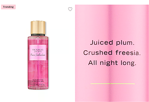 Парфумований спрей для тіла фруктовий Victoria's Secret Body Mist Pure Seduction
