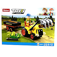 Конструктор SLUBAN M38-B0777 "Town": Трактор з причепом, 110 деталей