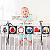 Бортик-книжка Місяць на ліжечко двостороннє, розвиваюча, контрастна, книжка-розкладачка для немовлят, фото 9
