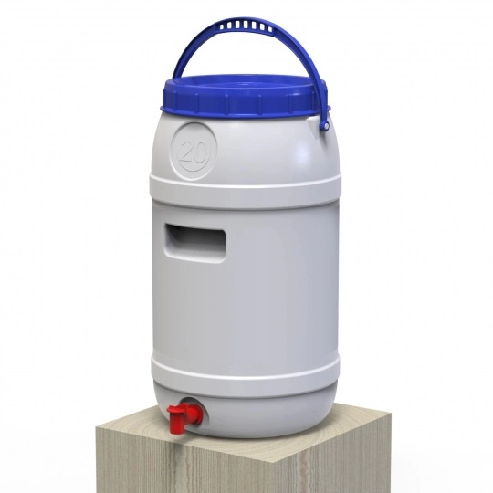 Бідон Євро Пласт 20л дужка харчовий з пластиковим краном