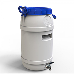Бідон Євро Пласт 20л ручки харчовий з  нержавіючим краном AISI 304