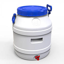 Бідон Євро Пласт 45л харчовий з пластиковим краном