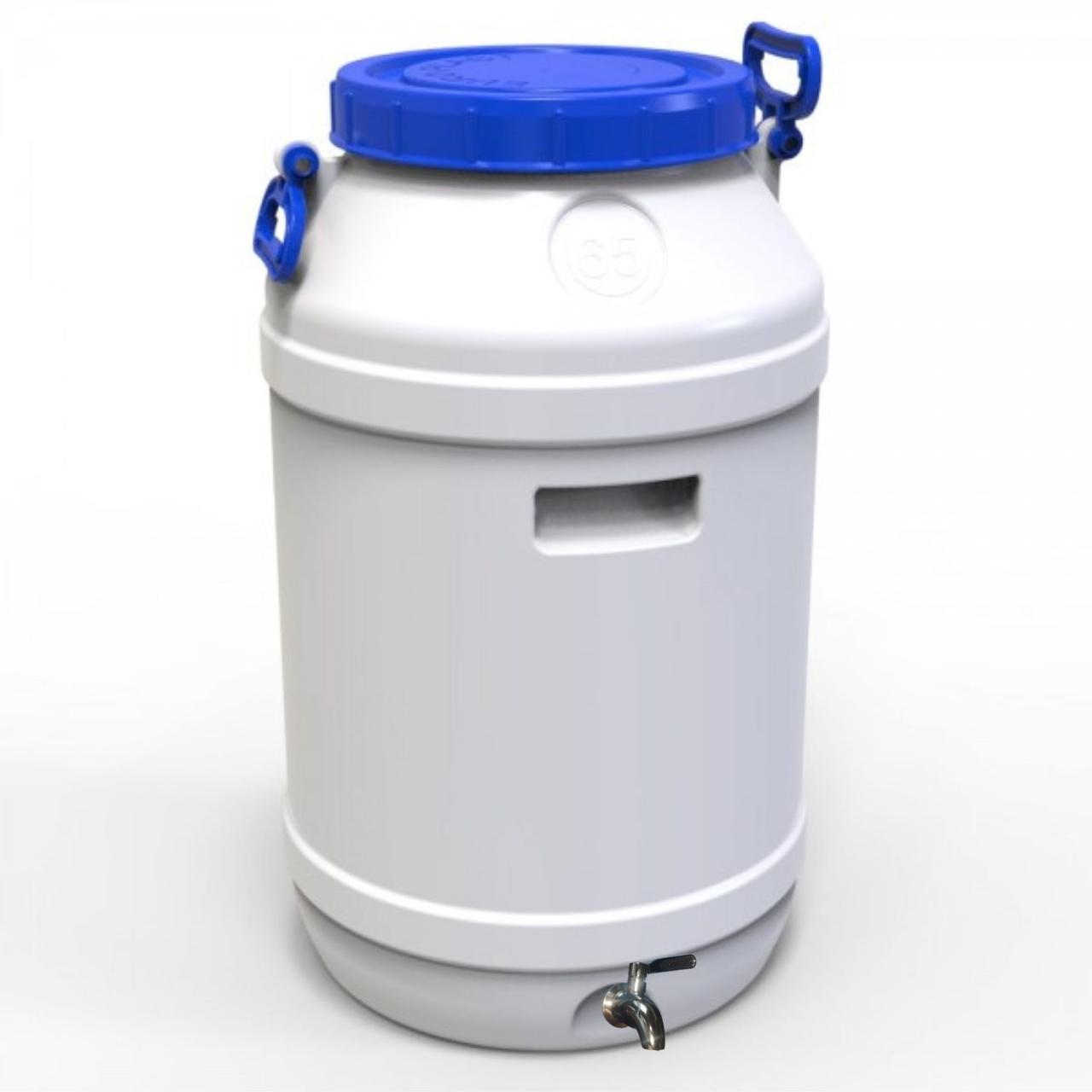 Бідон Євро Пласт 65л харчовий з  нержавіючим краном AISI 304