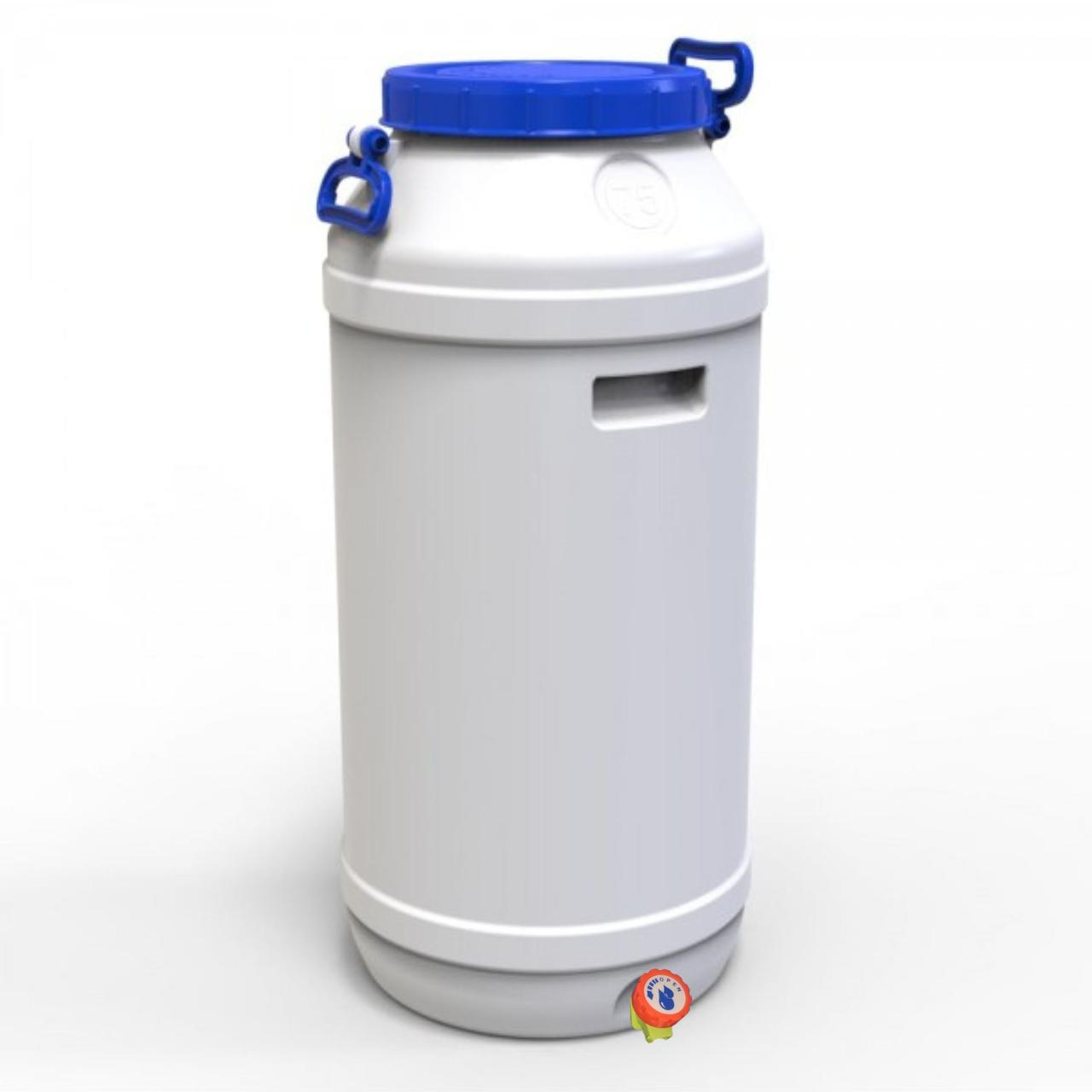 Бідон Євро Пласт 75 л харчовий з  вентильним краном