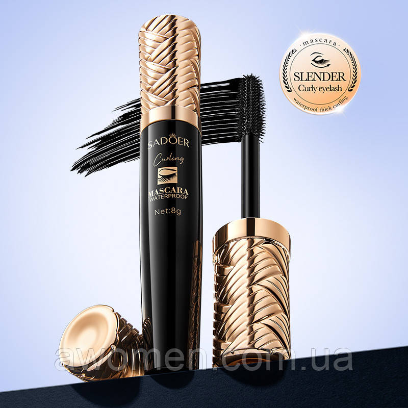 Туш для вій Sadoer Curly Think (силіконова пензель) 8 g, фото 1