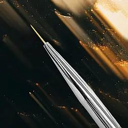 NAILSOFTHENIGHT Nail Art Brush, лайнер, 10 мм зі зручною прозорою ручкою з переливаючим ефектом