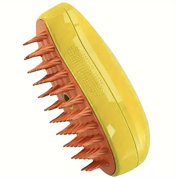 Парова щітка Pet Brush для вичісування собак і кішок Щітка для вичісування підшерстя Жовтий (KG-12013)