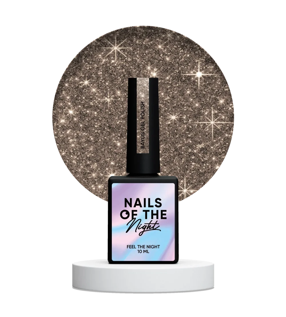 NAILSOFTHENIGHT Baylis gel polish — золотий світловідбиваючий гель–лак для нігтів, 10 мл, фото 1