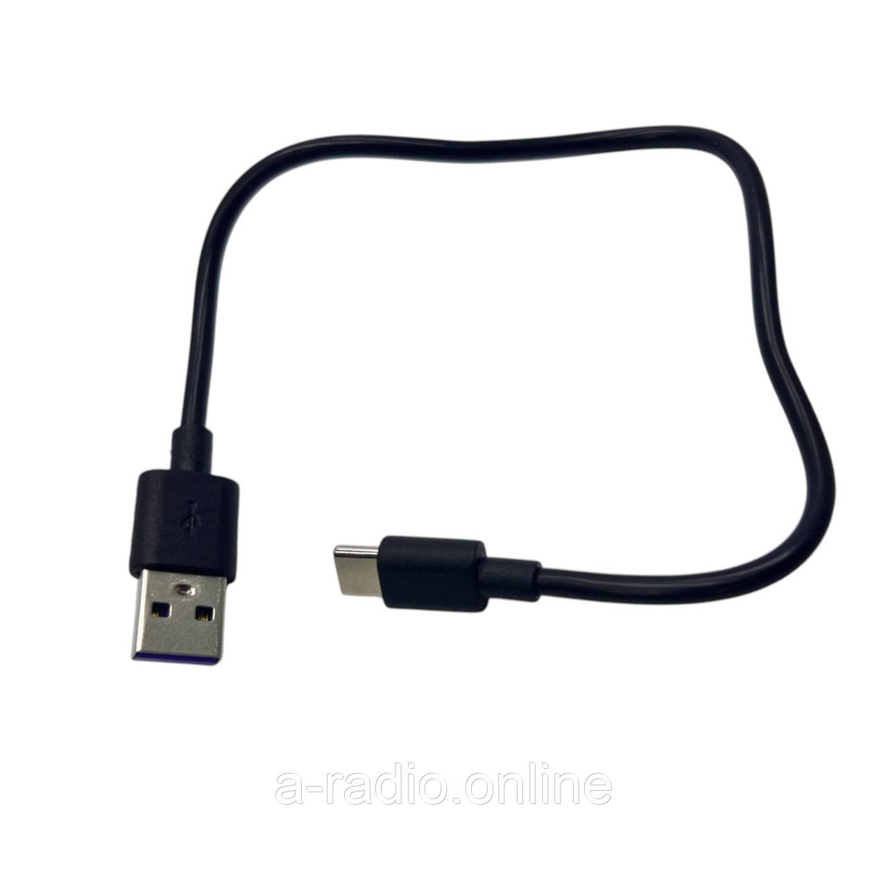 Кабель 3A USB-A to C 30cm data + power