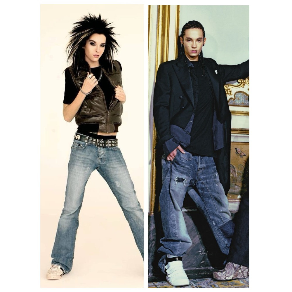 Дакимакура 150 х 50 см Том и Білл Каулітц Bill Tom Kaulitz Tokio Hotel Подушка + наволочка двостороння, фото 1