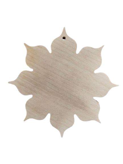 Підвіска дерев'яна Сніжинка №1 9 см.|заготівля для декору | під фарбування | для декупажу