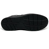 Чоловічі чорні шкіряні кросівки на шнурівці Міда 112544(1) розмір 40, фото 9
