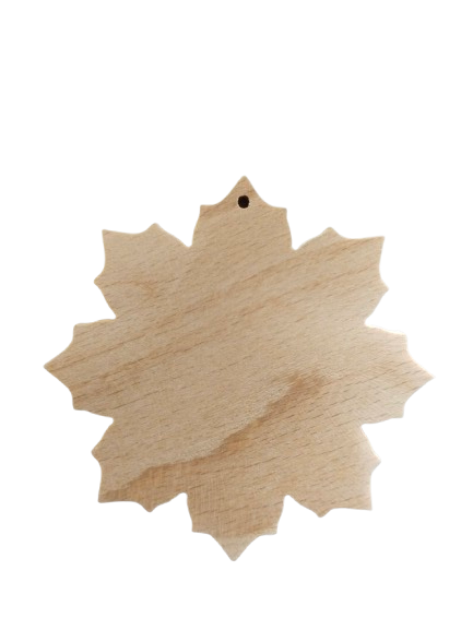 Підвіска дерев'яна Сніжинка №2 9 см.|заготівля для декору | під фарбування | для декупажу