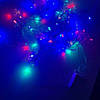 Гірлянда «Нитка» 18м 200 LED від мережі на білому дроті, RD-7141, Різнокольорова / Світлодіодна новорічна гірлянда, фото 8