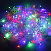 Гірлянда «Нитка» 18м 200 LED від мережі на білому дроті, RD-7141, Різнокольорова / Світлодіодна новорічна гірлянда, фото 4
