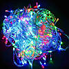 Гірлянда «Нитка» 18м 200 LED від мережі на білому дроті, RD-7141, Різнокольорова / Світлодіодна новорічна гірлянда, фото 6
