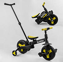 Велосипед-трансформер Best Trike колеса PU 10'', батьківська ручка, знімні педалі