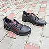 Чоловічі шкіряні кросівки (натуральна шкіра) чорні демісезонні для чоловіків на весну осінь, розміри 40-45, фото 6