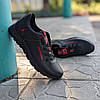Чоловічі шкіряні кросівки (натуральна шкіра) чорні демісезонні для чоловіків на весну осінь, розміри 40-45, фото 3