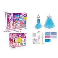 Набір для шиття (2 види, манекен, набір тканин, мереживо, стрази, в коробці) JX 20424-6, фото 2