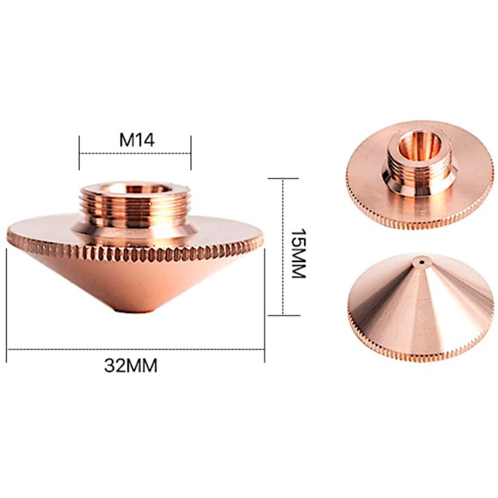 Одинарне сопло 1.2 mm D32 H15 M14, Raytools Type A