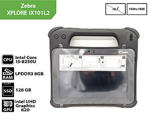 Планшет Zebra XPLORE IX101L2 (10.1"(1920x1200)/Intel Core I5-8250U/DDR3 8Gb/SSD 128Gb) зі сканером QR-кодів