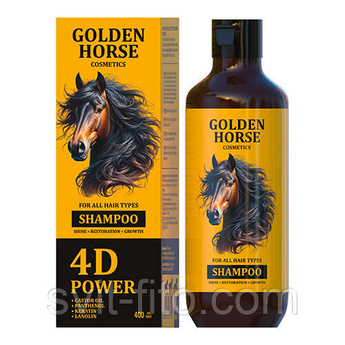 Шампунь для волосся Golden Horse 4D Power 400мл